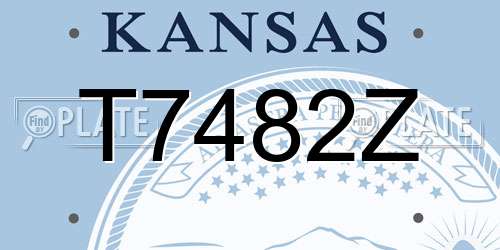 T7482Z Kansas License Plate