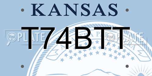 T74BTT Kansas License Plate