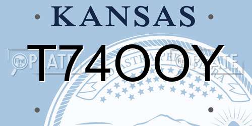 T74OOY Kansas License Plate