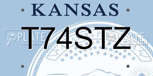 T74STZ Kansas License Plate