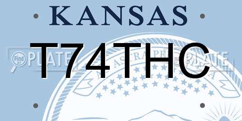 T74THC Kansas License Plate