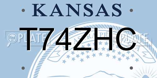 T74ZHC Kansas License Plate