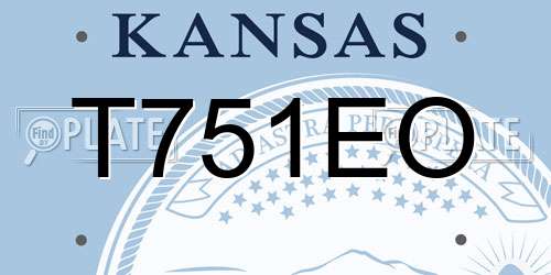 T751EO Kansas License Plate