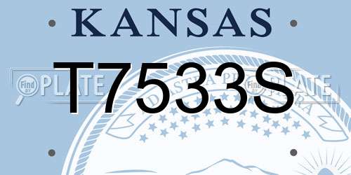 T7533S Kansas License Plate