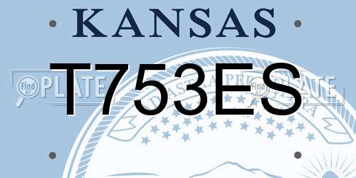T753ES Kansas License Plate