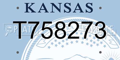 T758273 Kansas License Plate