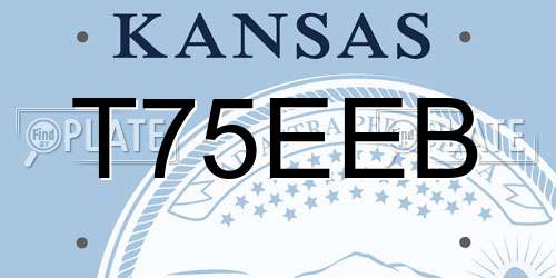 T75EEB Kansas License Plate