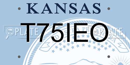 T75IEO Kansas License Plate