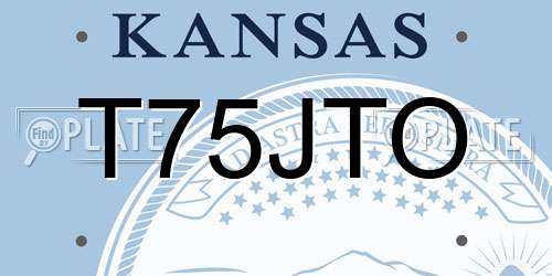 T75JTO Kansas License Plate
