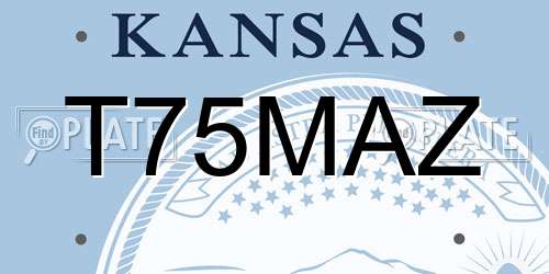T75MAZ Kansas License Plate