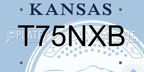 T75NXB Kansas License Plate