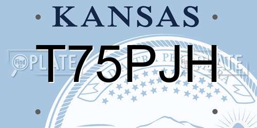 T75PJH Kansas License Plate
