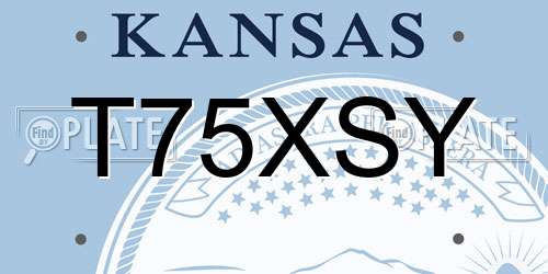 T75XSY Kansas License Plate