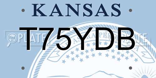 T75YDB Kansas License Plate