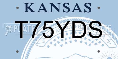 T75YDS Kansas License Plate