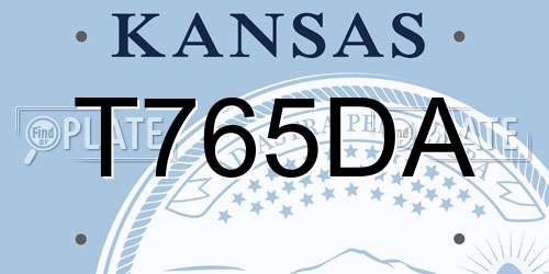 T765DA Kansas License Plate