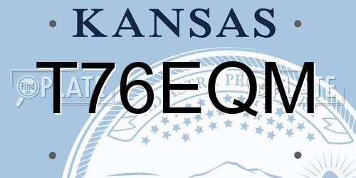 T76EQM Kansas License Plate