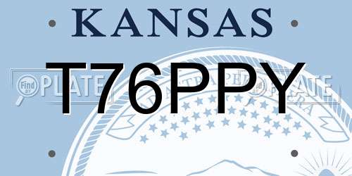 T76PPY Kansas License Plate