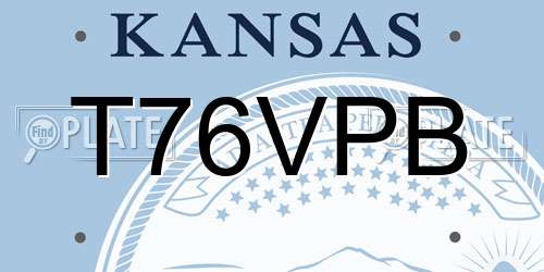 T76VPB Kansas License Plate