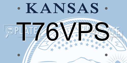 T76VPS Kansas License Plate