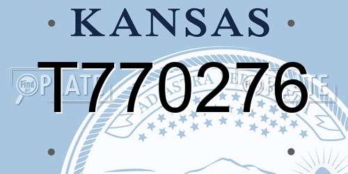 T770276 Kansas License Plate