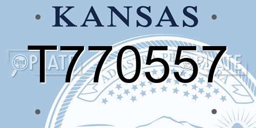 T770557 Kansas License Plate