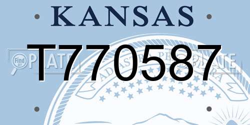 T770587 Kansas License Plate