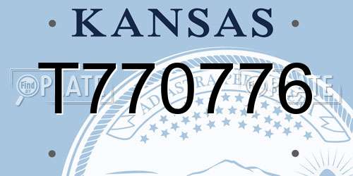 T770776 Kansas License Plate