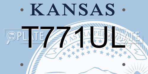 T771UL Kansas License Plate
