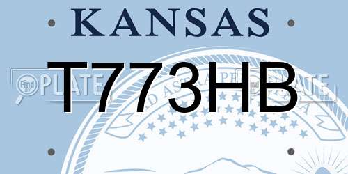 T773HB Kansas License Plate