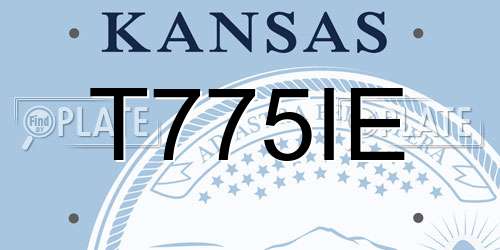 T775IE Kansas License Plate
