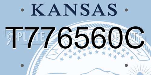 T776560C Kansas License Plate
