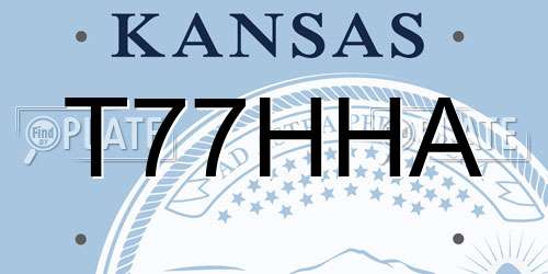 T77HHA Kansas License Plate