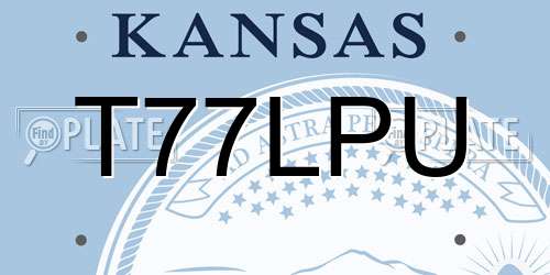 T77LPU Kansas License Plate