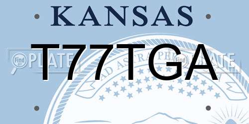 T77TGA Kansas License Plate