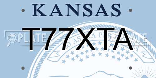 T77XTA Kansas License Plate