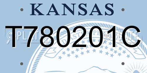 T780201C Kansas License Plate