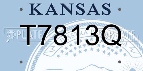 T7813Q Kansas License Plate