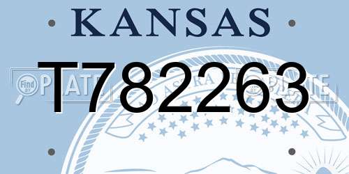 T782263 Kansas License Plate