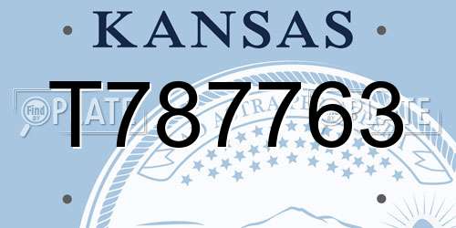 T787763 Kansas License Plate