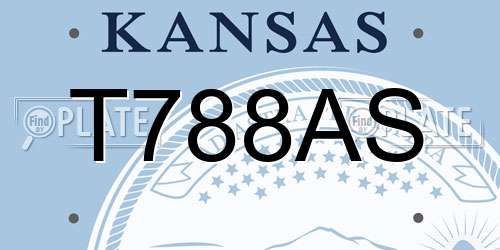 T788AS Kansas License Plate