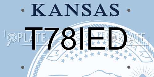 T78IED Kansas License Plate