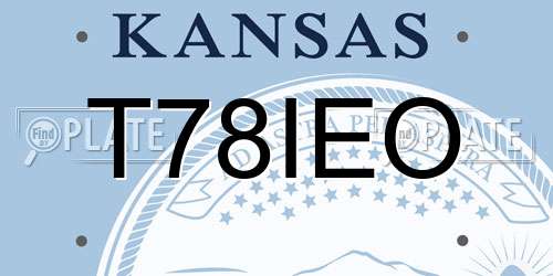 T78IEO Kansas License Plate