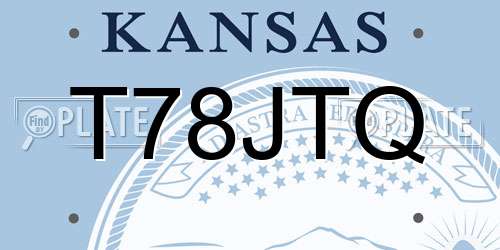 T78JTQ Kansas License Plate