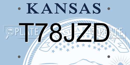 T78JZD Kansas License Plate