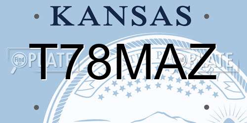 T78MAZ Kansas License Plate