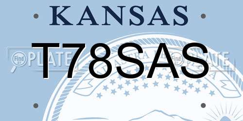 T78SAS Kansas License Plate