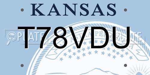 T78VDU Kansas License Plate