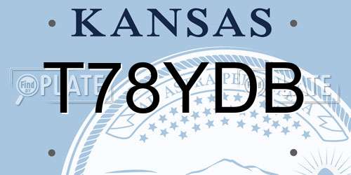 T78YDB Kansas License Plate