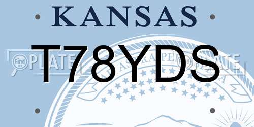T78YDS Kansas License Plate